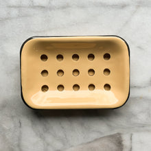 Load image into Gallery viewer, Mustard Farmhouse Enameled Soap Dish